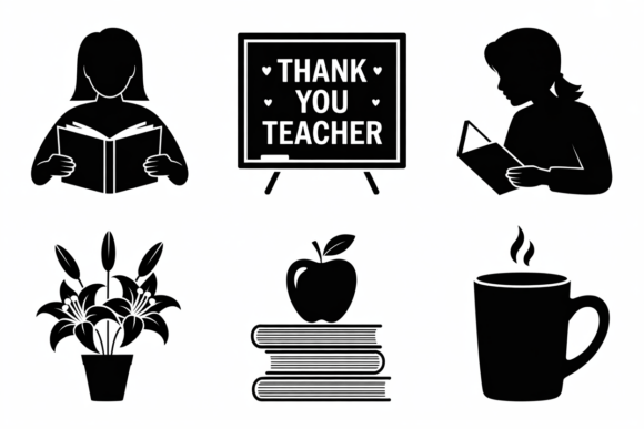 A Designer's Take on the Thank You Teacher Icons SVG