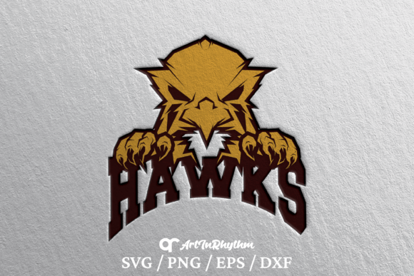 A Practical Designer's Take on the Hawks Logo Sport School Mascot SVG