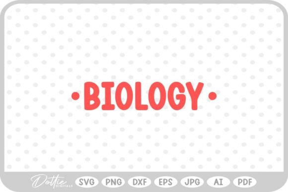 Biology School Subject Design for Embroidery Projects