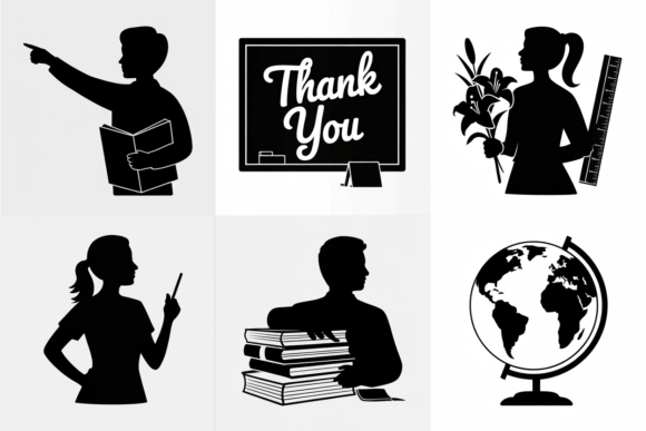 Reviewing the Teacher Silhouette SVG Bundle for Embroidery Projects